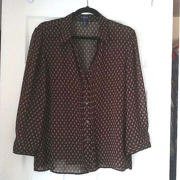 Tops - 🌟Host Pick!🌟Chaps sheer blouse
